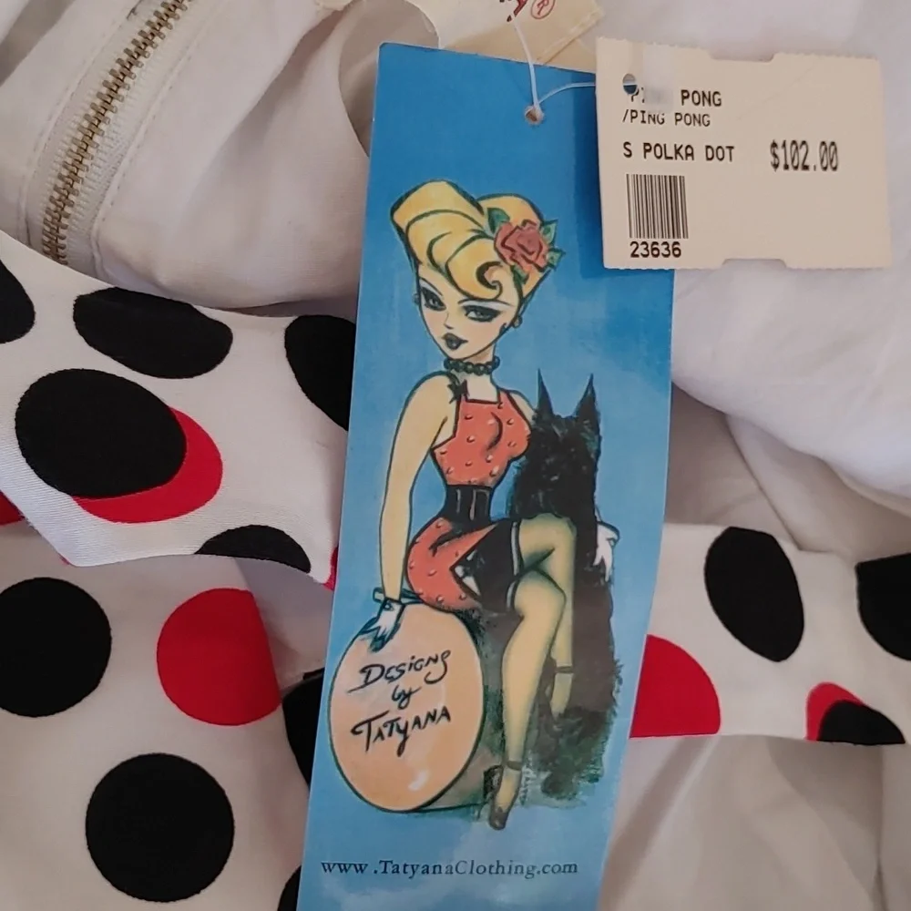 Tatyana Ping Pong Dot Halter Dress Size S (1025) - Picture 10 of 10